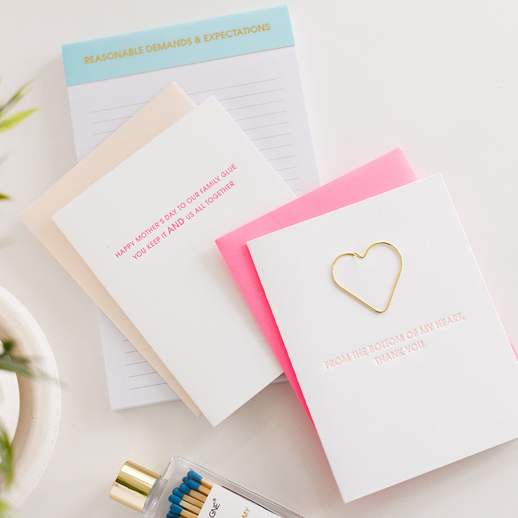 Happy Mother's Day To Our Family Glue - Letterpress Card