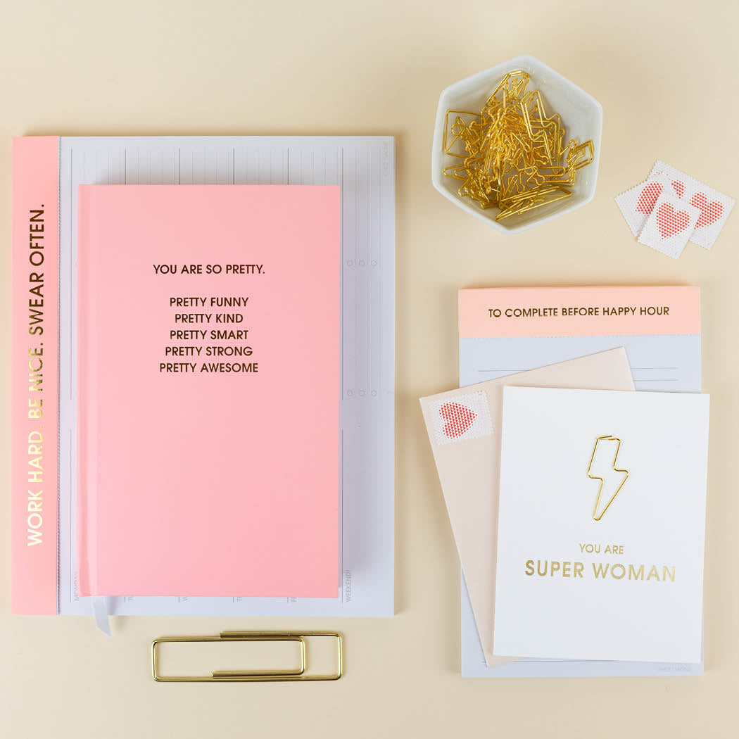 You Are So Pretty - Sunset Pink Hardcover Journal