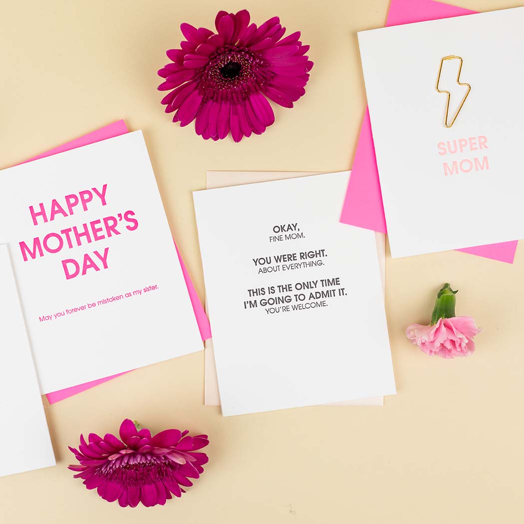 I'm Awesome, Thanks Mom - Letterpress Card