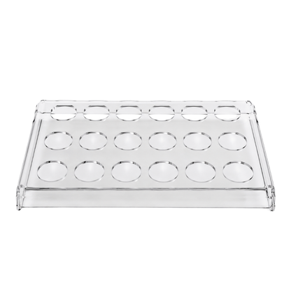 18-Pocket Hand Crème Display Fixture - Acrylic Retail Display with Chez Gagné Logo