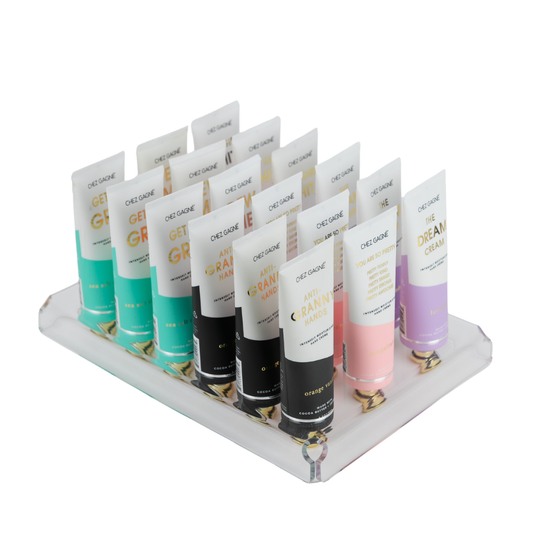Hand Crème Starter Kit - 18-Pocket Display Fixture + 36 Hand Crèmes