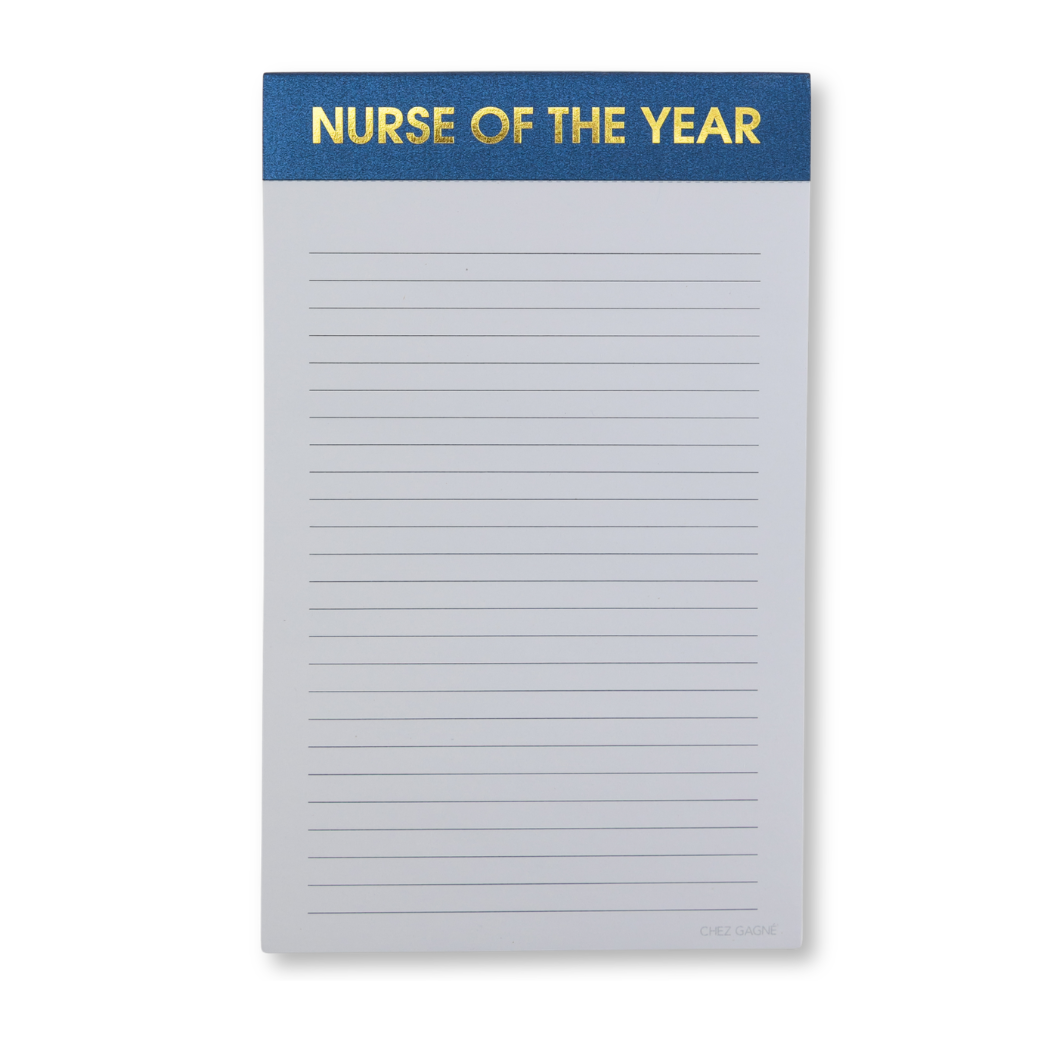 Nurse of the Year - Lined Notepad  - Hystar Navy - 5"x8"