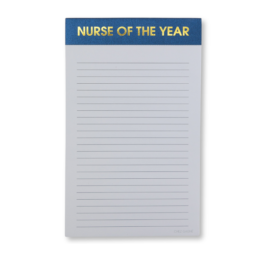 Nurse of the Year - Lined Notepad  - Hystar Navy - 5"x8"