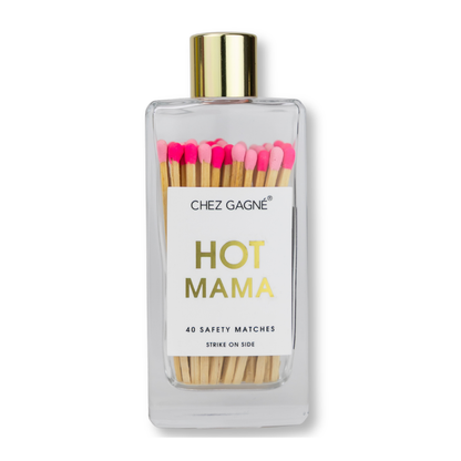 Hot Mama - Glass Bottle Matches - Bright + Light Pink - Mother's Day Gift