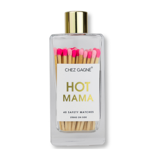 Hot Mama - Glass Bottle Matches - Bright + Light Pink - Mother's Day Gift