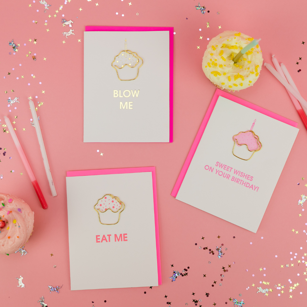 Sweet Wishes On Your Birthday - Paperclip Letterpress Card