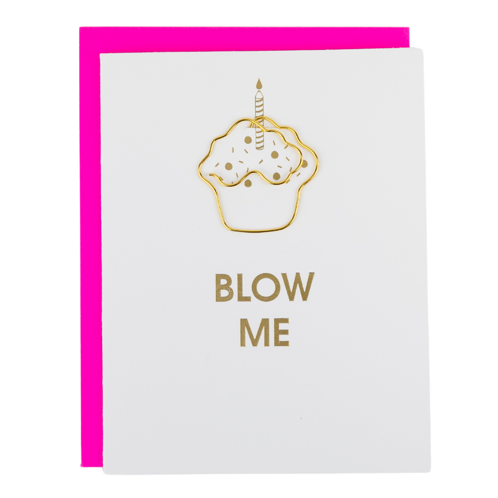 Blow Me - Paperclip Letterpress Card