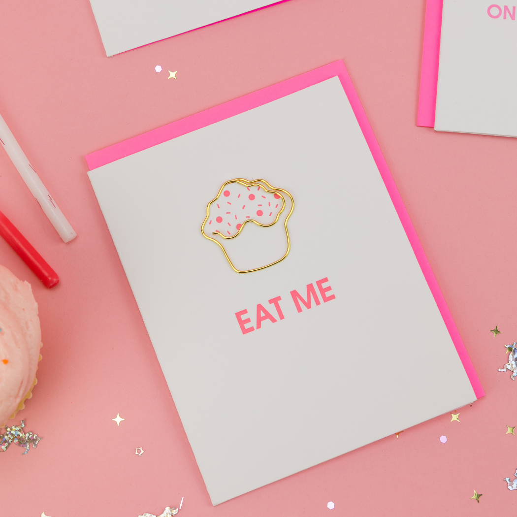 Eat Me - Paperclip Letterpress Card