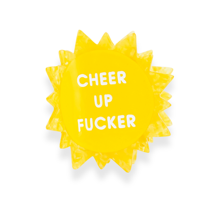 Cheer Up Fucker - Sun - Acetate Hair Claw Clip