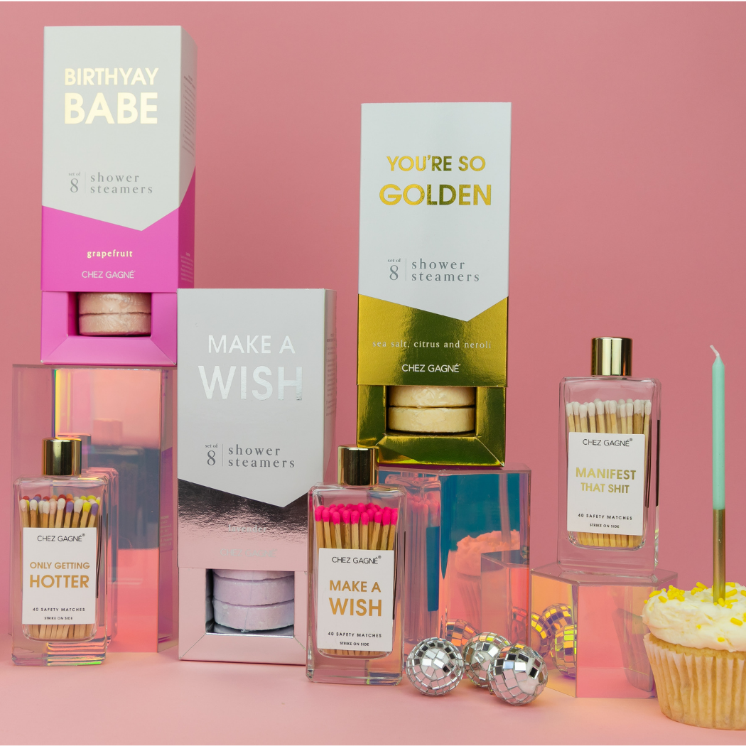 Make A Wish - Glass Bottle Safety Matches - Birthday