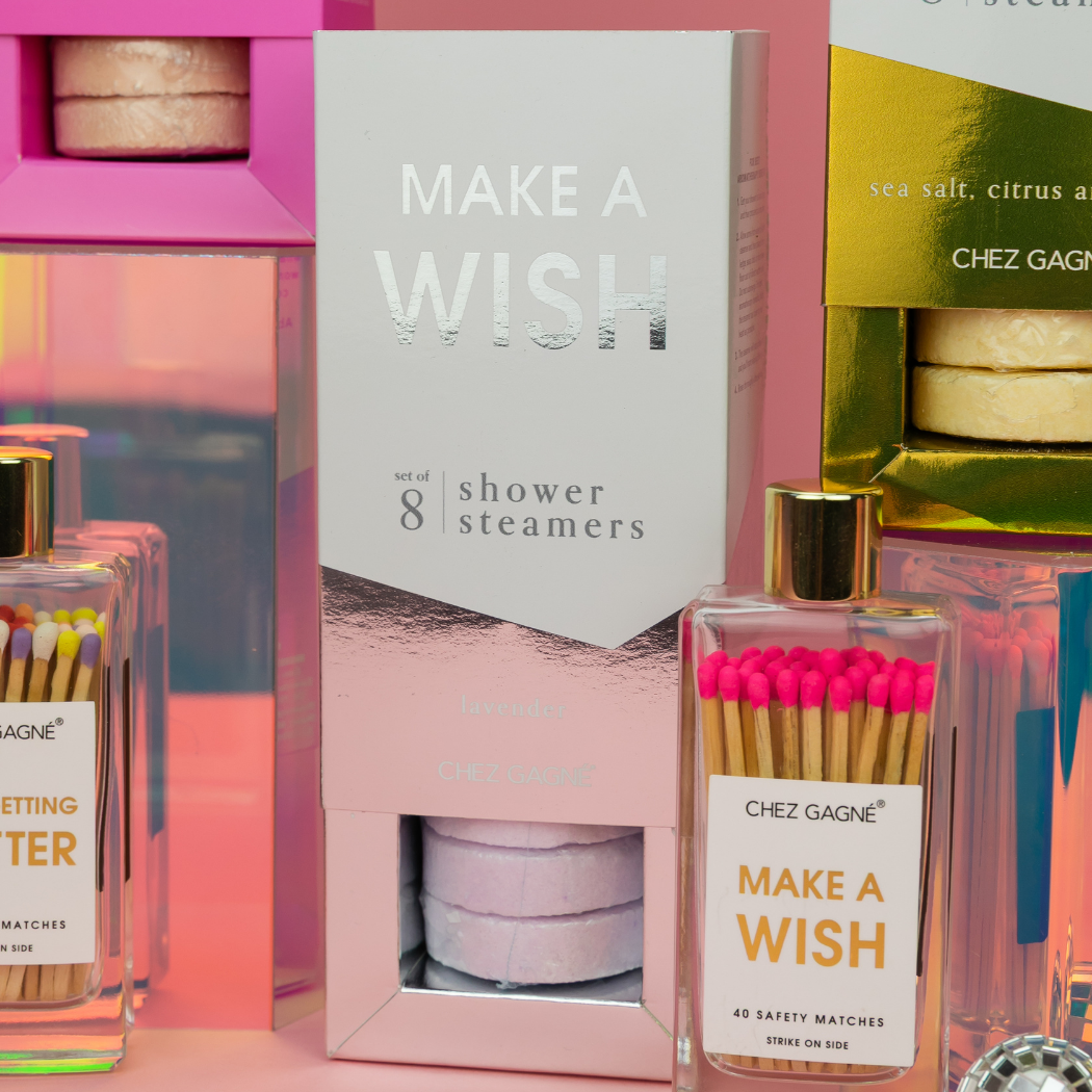 Make A Wish - Glass Bottle Safety Matches - Birthday