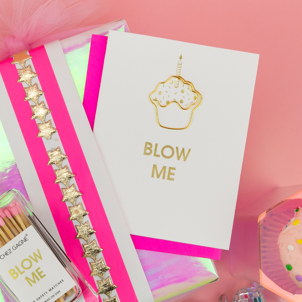 Blow Me - Paperclip Letterpress Card