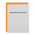 Thanks For Being Awesome - Thank You Letterpress Card
