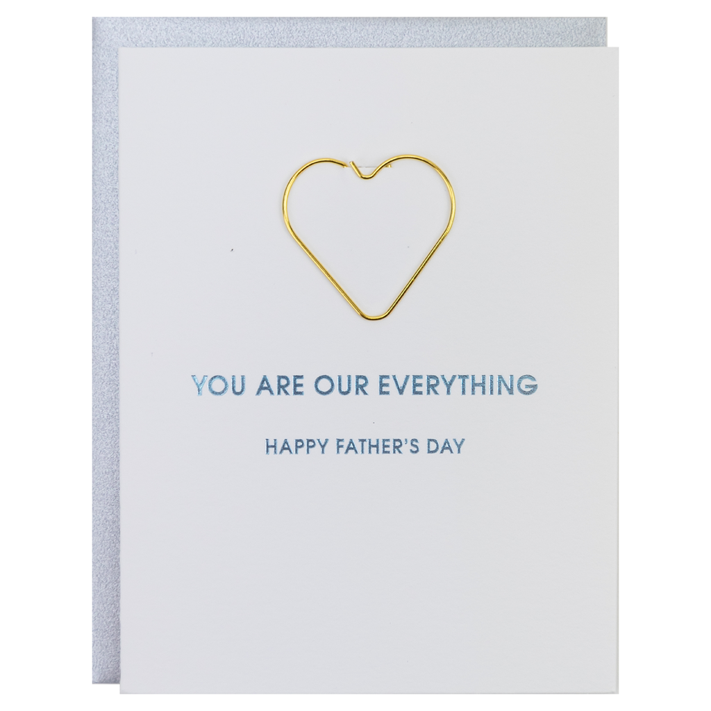 You Are Our Everything, Happy Father's Day - Paper Clip Letterpress Card