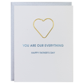 You Are Our Everything, Happy Father's Day - Paper Clip Letterpress Card