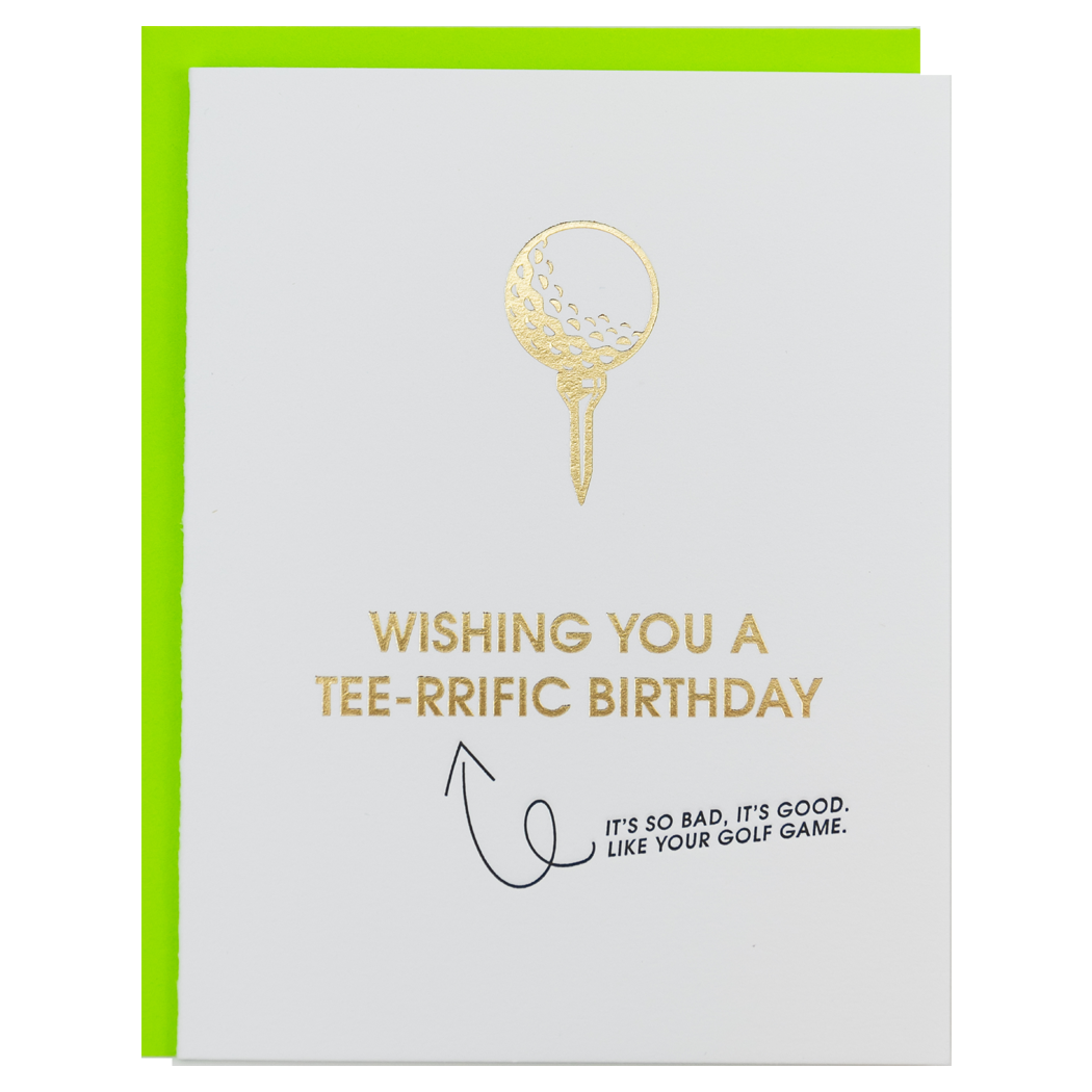 Tee-rrific Birthday - Letterpress Card