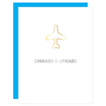 Onward & Upward - Paper Clip Letterpress Card
