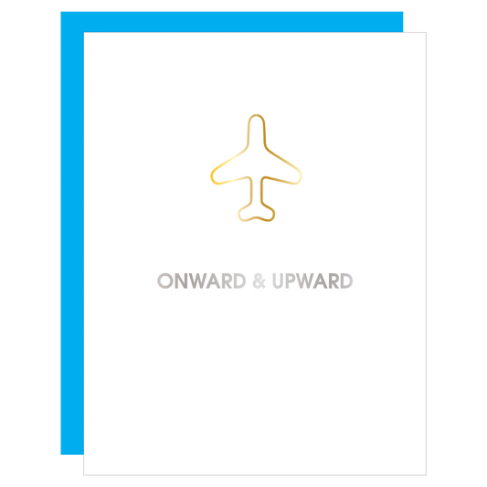 Onward & Upward - Paper Clip Letterpress Card