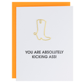 You Are Absolutely Kicking Ass- Paper Clip Letterpress Card