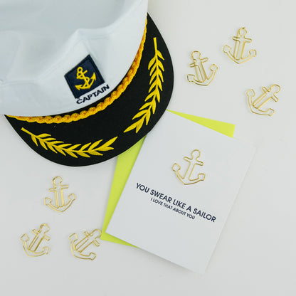 You Swear Like a Sailor, I Love That About You - Paper Clip Letterpress Card