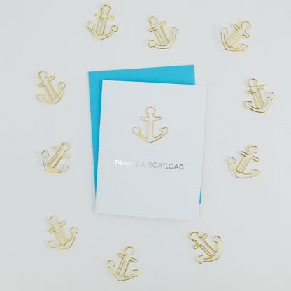 Thanks A Boatload - Paper Clip Letterpress Card