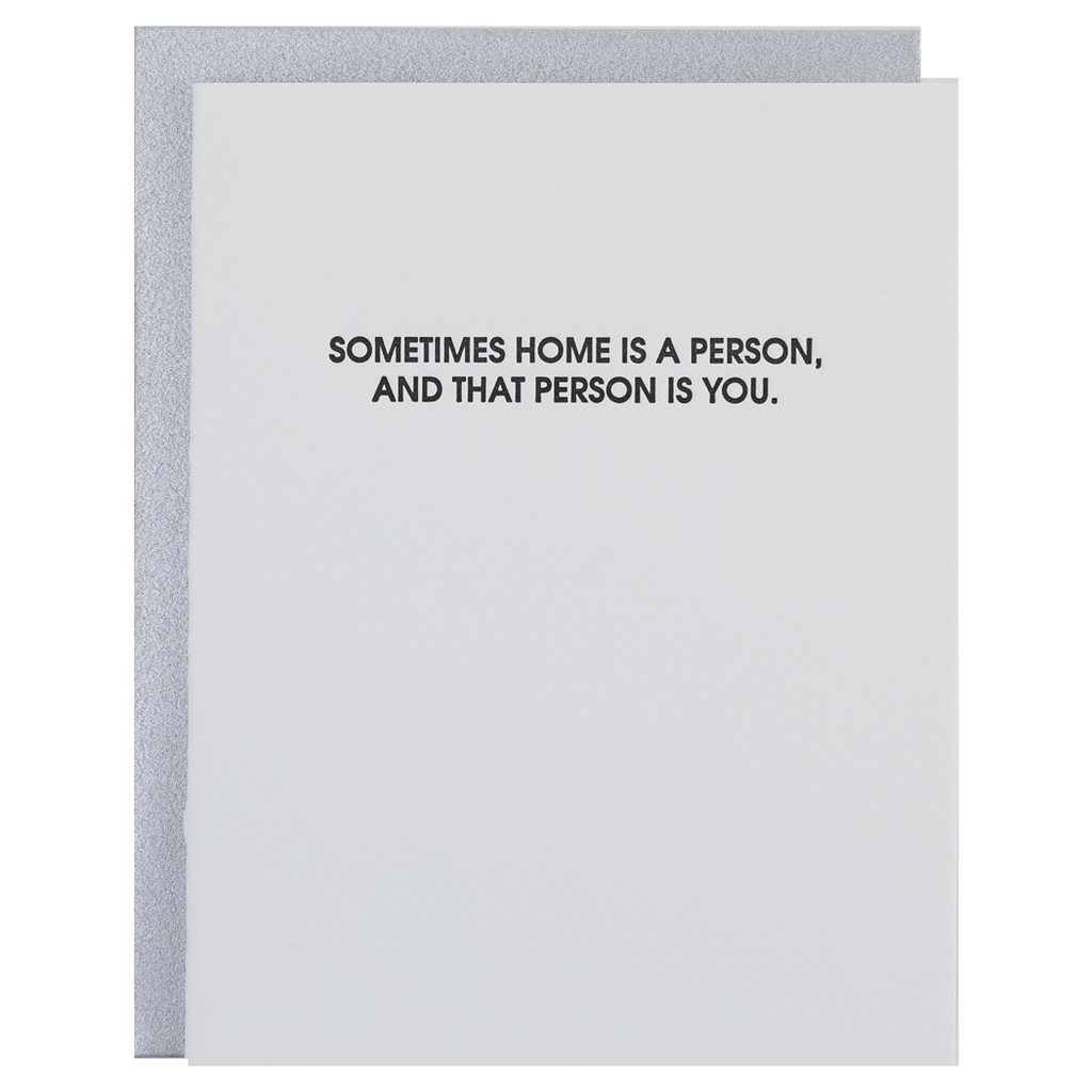 Home Is A Person - Letterpress Card