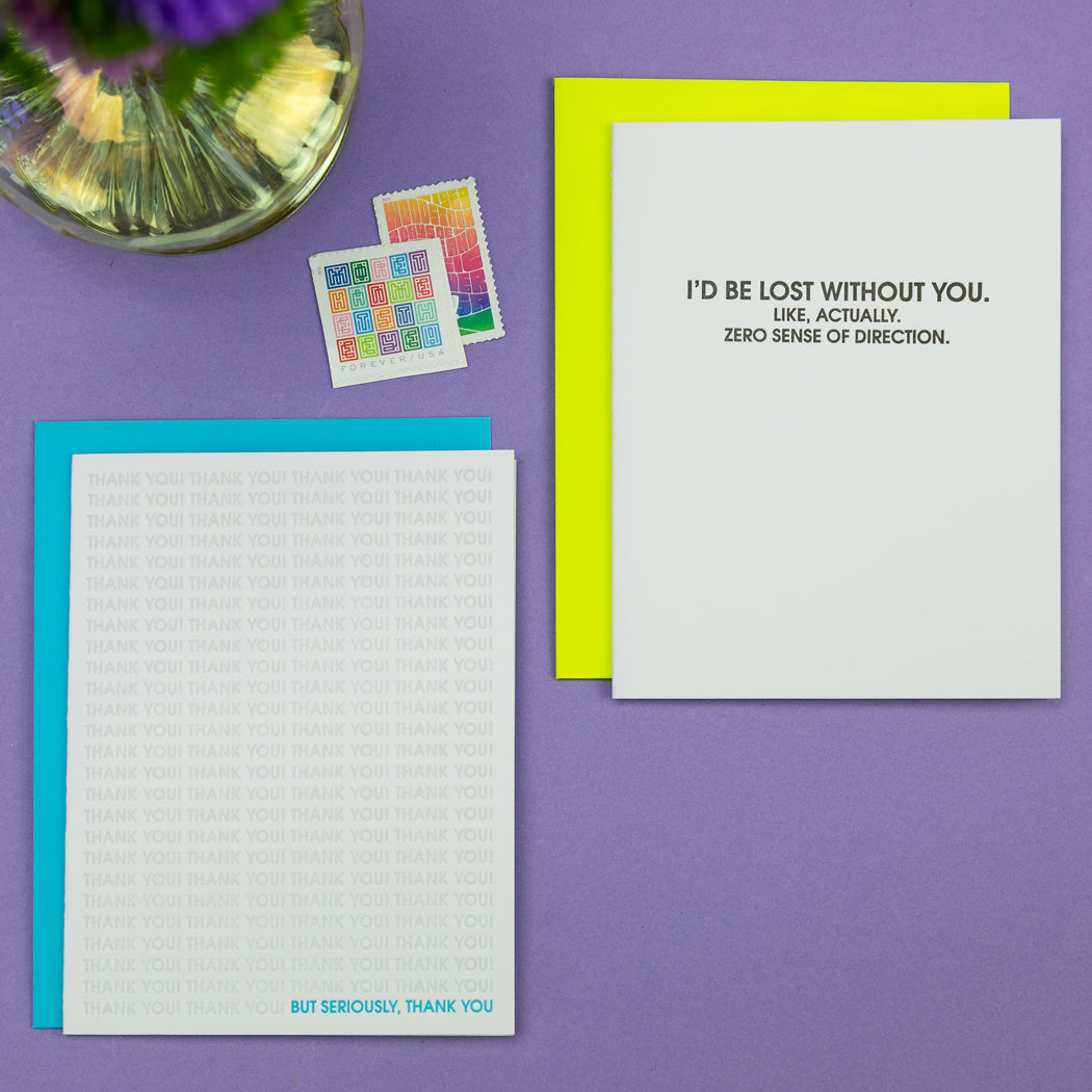 Thank You on Repeat  - Letterpress Card