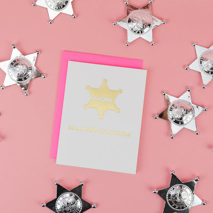 MOM: Manager of Mayhem - Mother's Day Letterpress Card