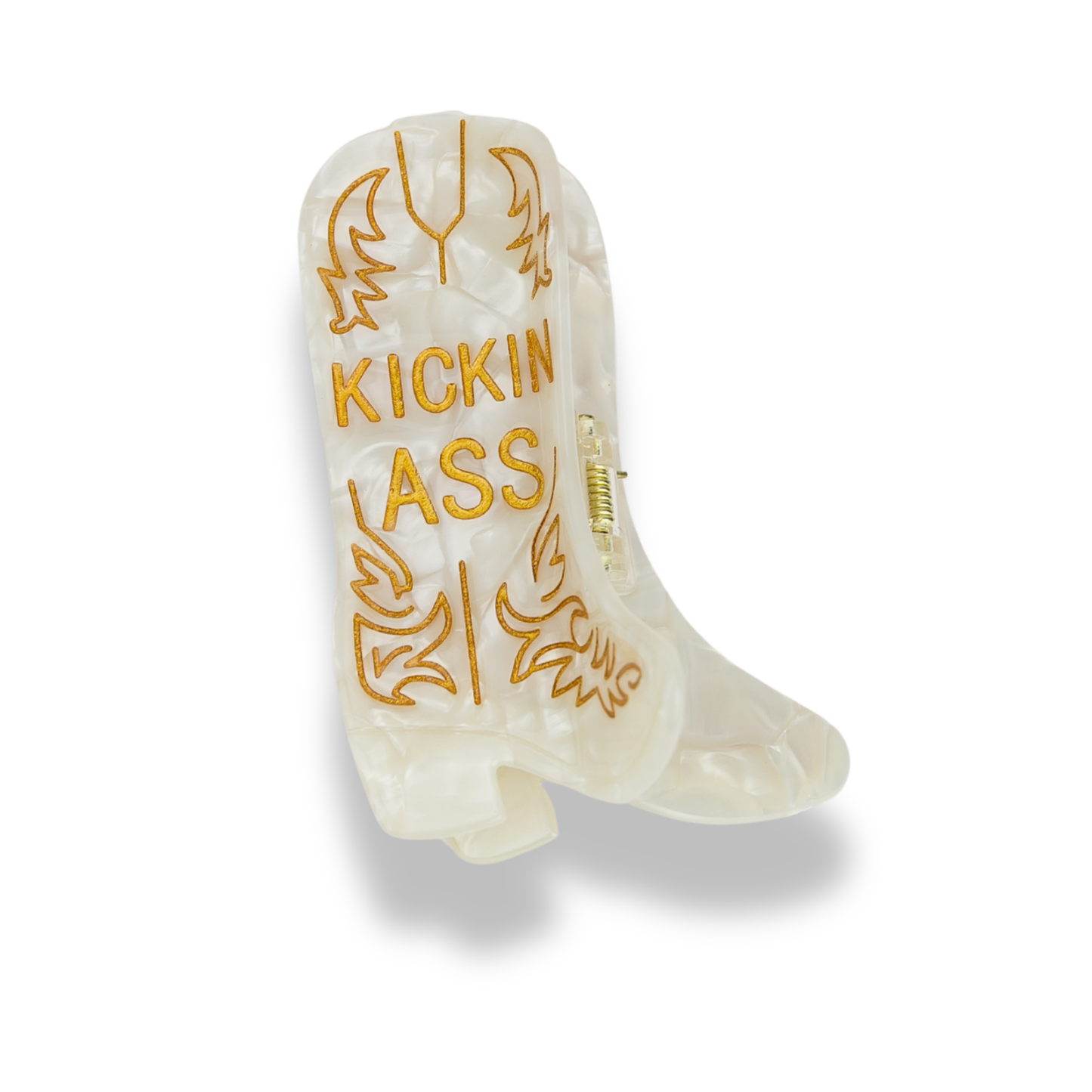 Kickin' Ass - Cowboy Boot - Acetate Hair Claw Clip
