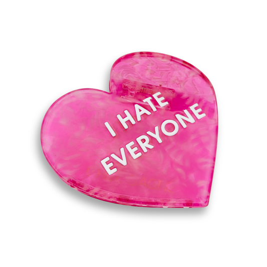 I Hate Everyone - Heart - Acetate Hair Claw Clip