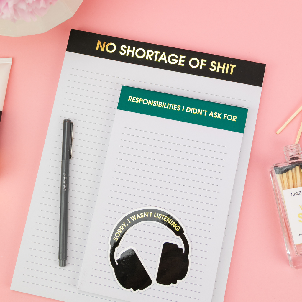 No Shortage of Shit - Large Memo Notepad