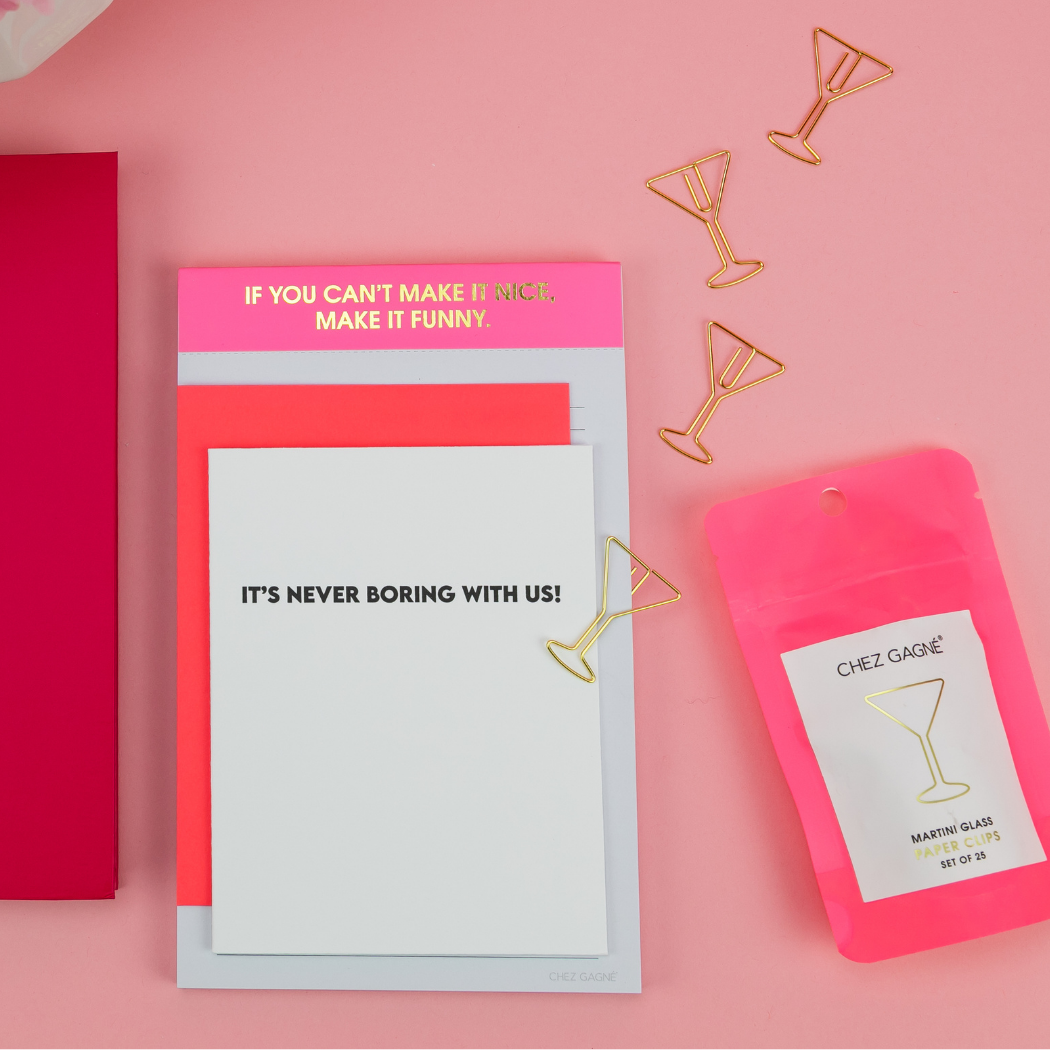 If You Can't Make It Nice, Make it Funny - Notepad - Pink