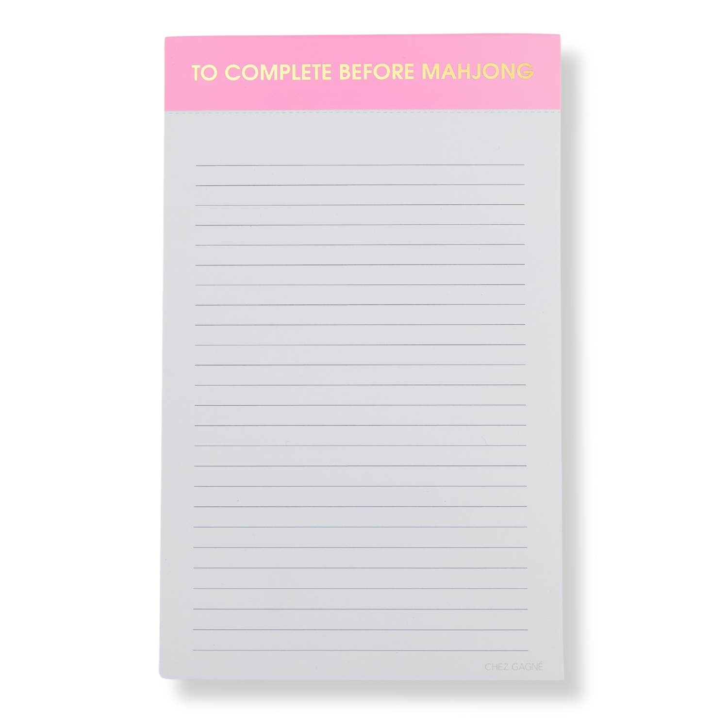 To Complete Before Mahjong - Lined Notepad - Neon Peony