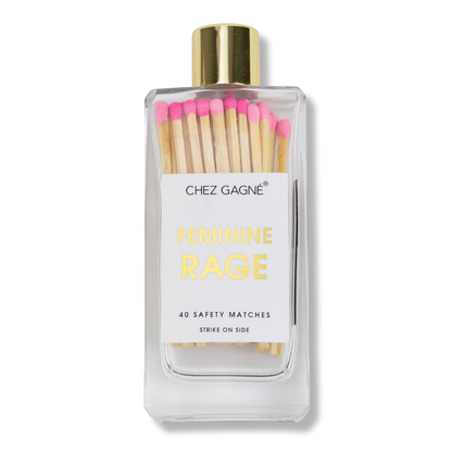 Feminine Rage - Glass Bottle Matches - Pink Multi