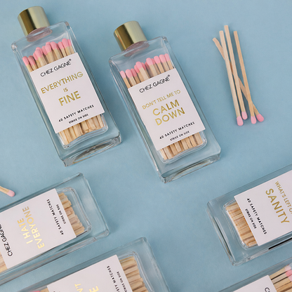 Don't Tell Me To Calm Down - Glass Bottle Safety Matches