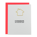 Congrats On Your New Digs - Paperclip Letterpress Card
