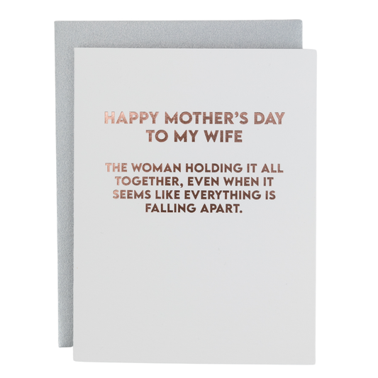 Happy Mother's Day to my Wife (woman keeping it all together) - Mother's Day Card