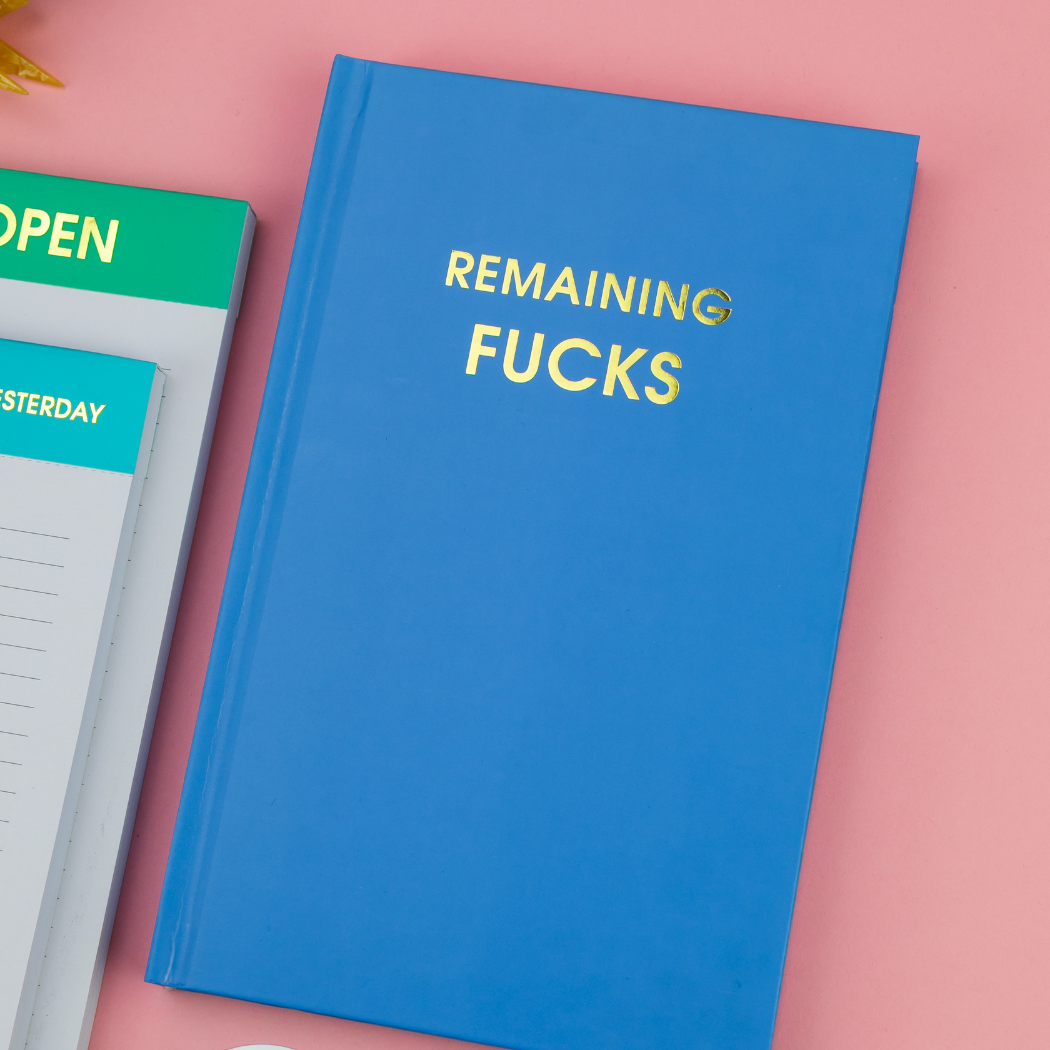 Remaining Fucks - Lake Blue Hardcover Journal