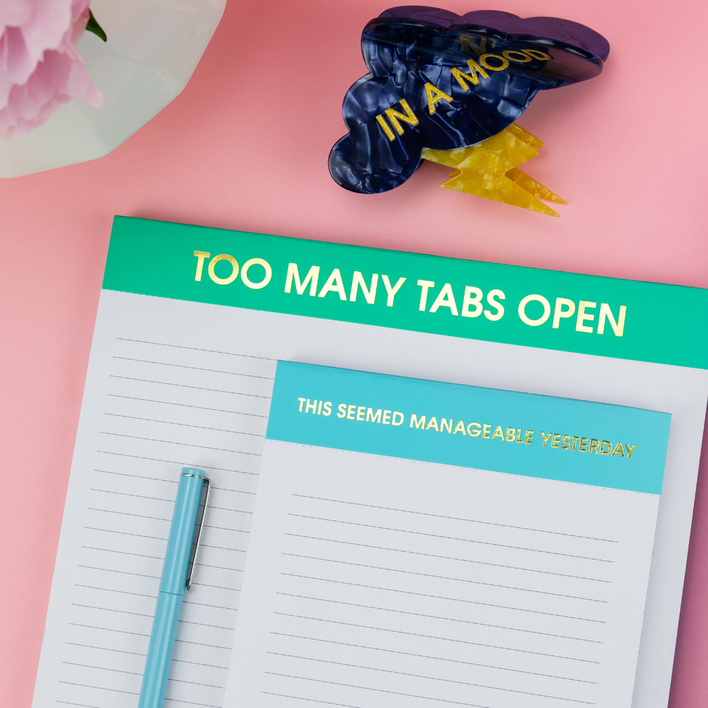 Seemed Manageable Yesterday - Lined Notepad - Teal