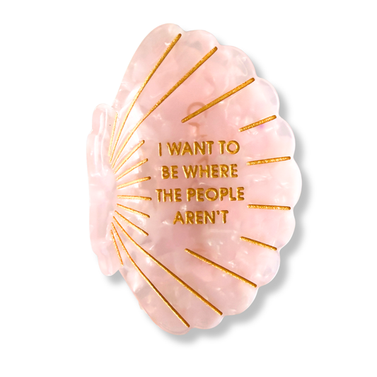 I Want To Be Where The People Aren't - Seashell - Hair Claw Clip