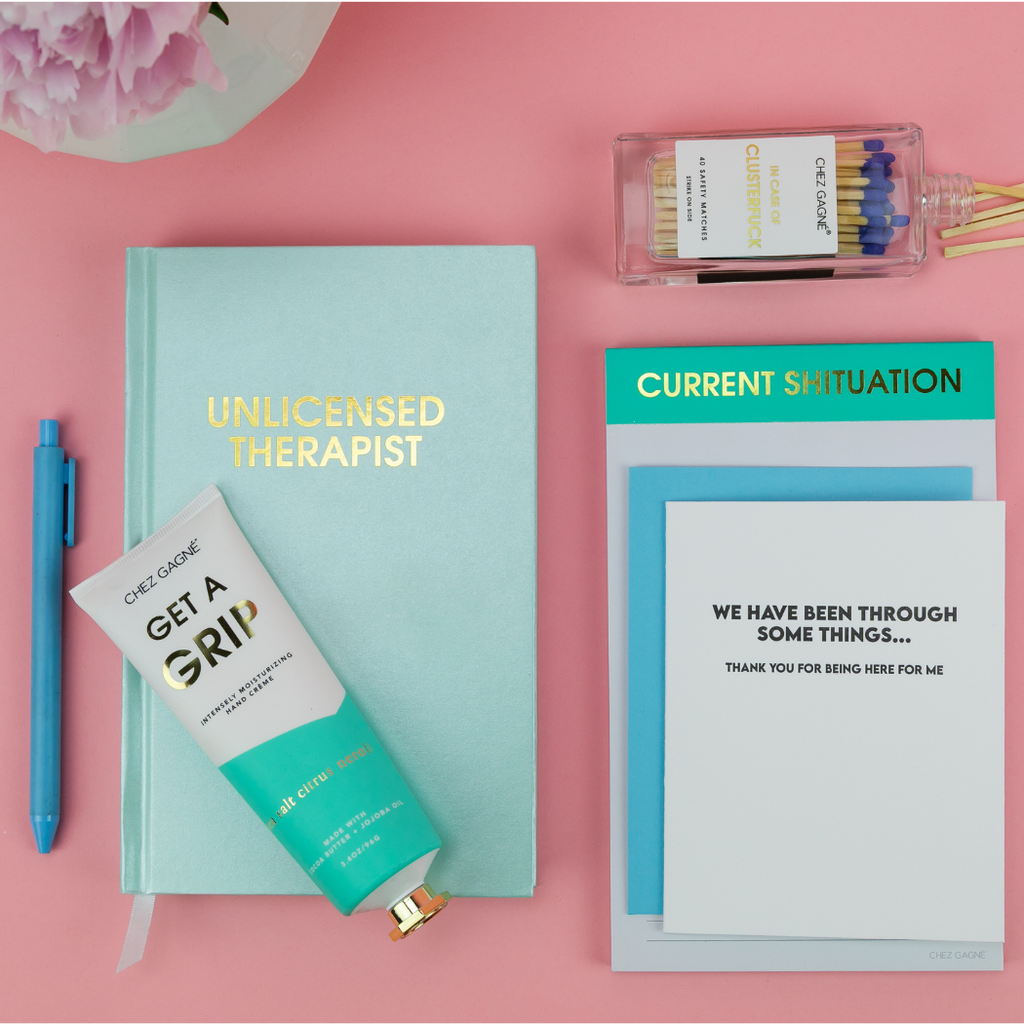 Unlicensed Therapist Hardcover Daily Journal - Hystar Aqua