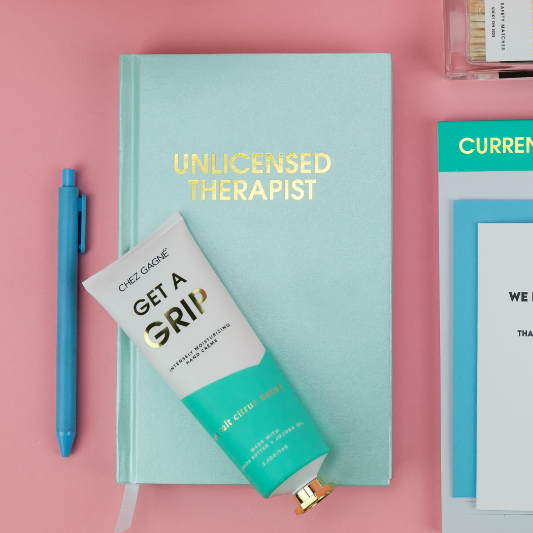 Unlicensed Therapist Hardcover Daily Journal - Hystar Aqua