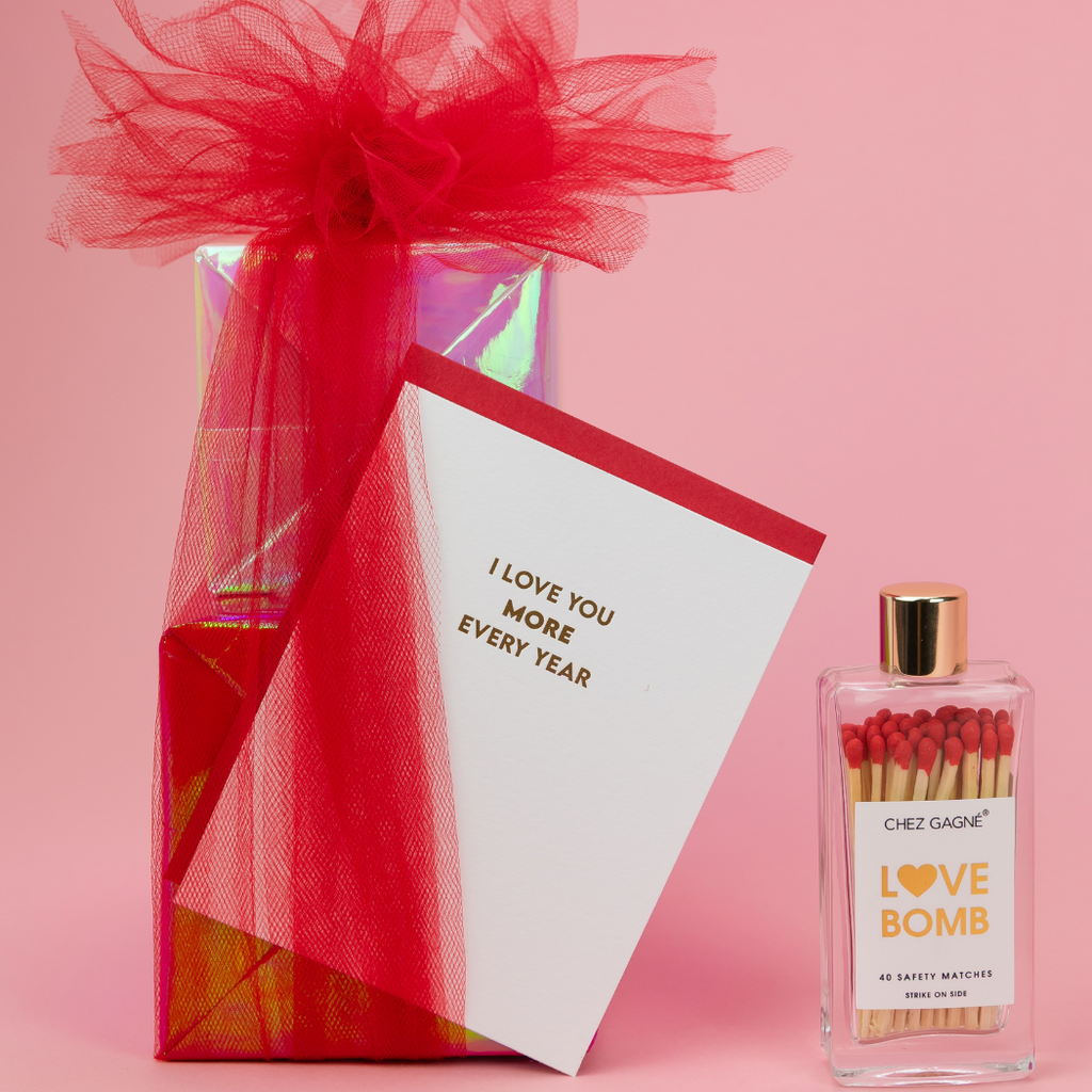 I Love You More Every Year - Love Letterpress Card