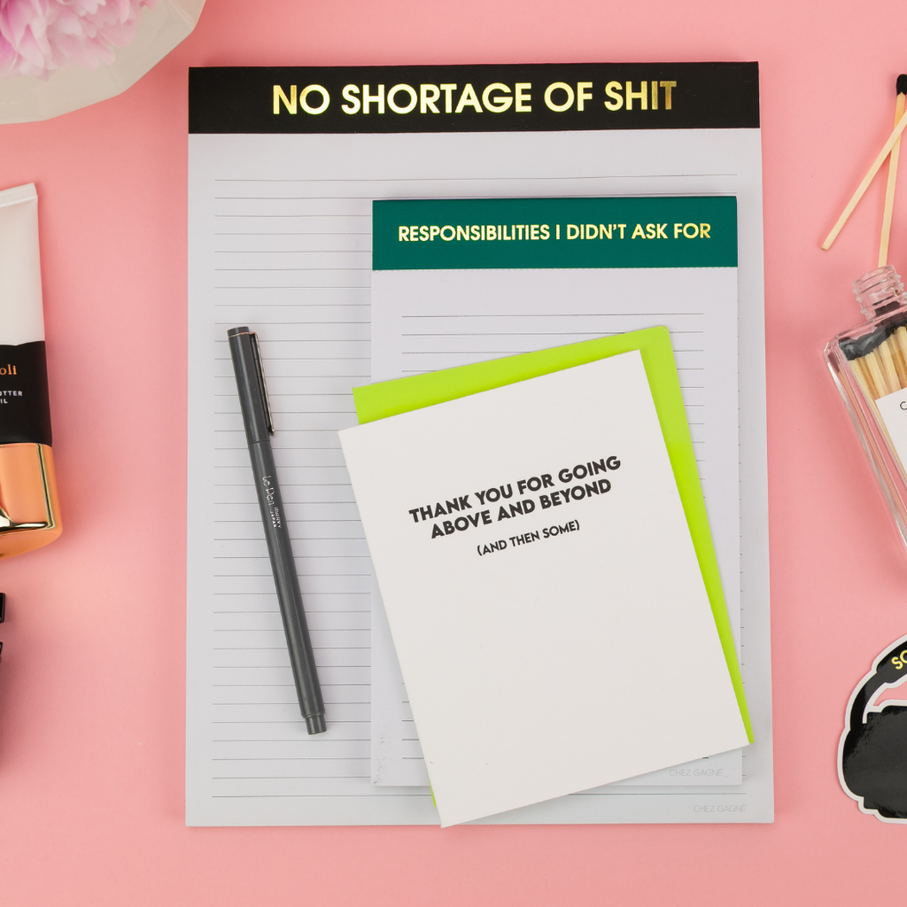 No Shortage of Shit - Large Memo Notepad