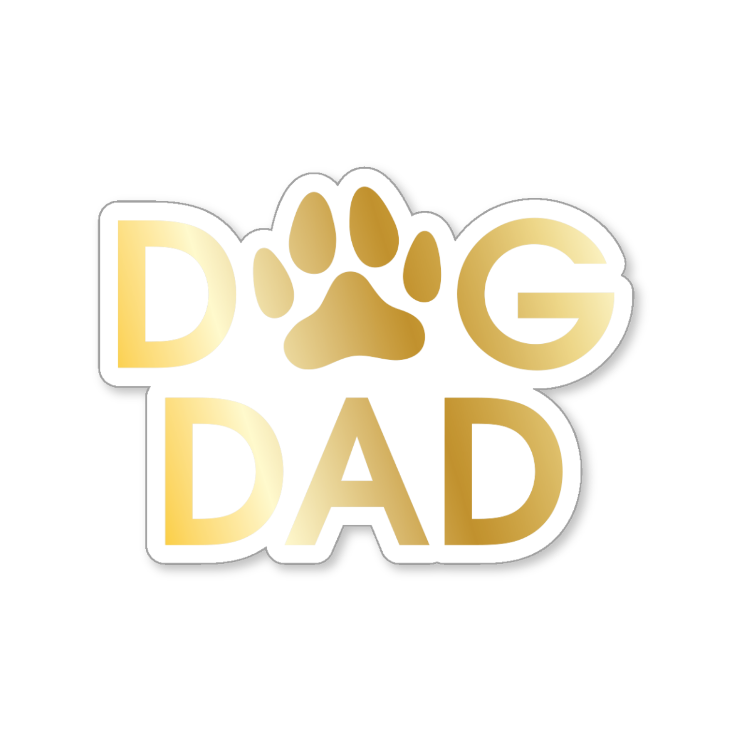 Dog Dad - Paw - Vinyl Sticker – Chez Gagné Wholesale