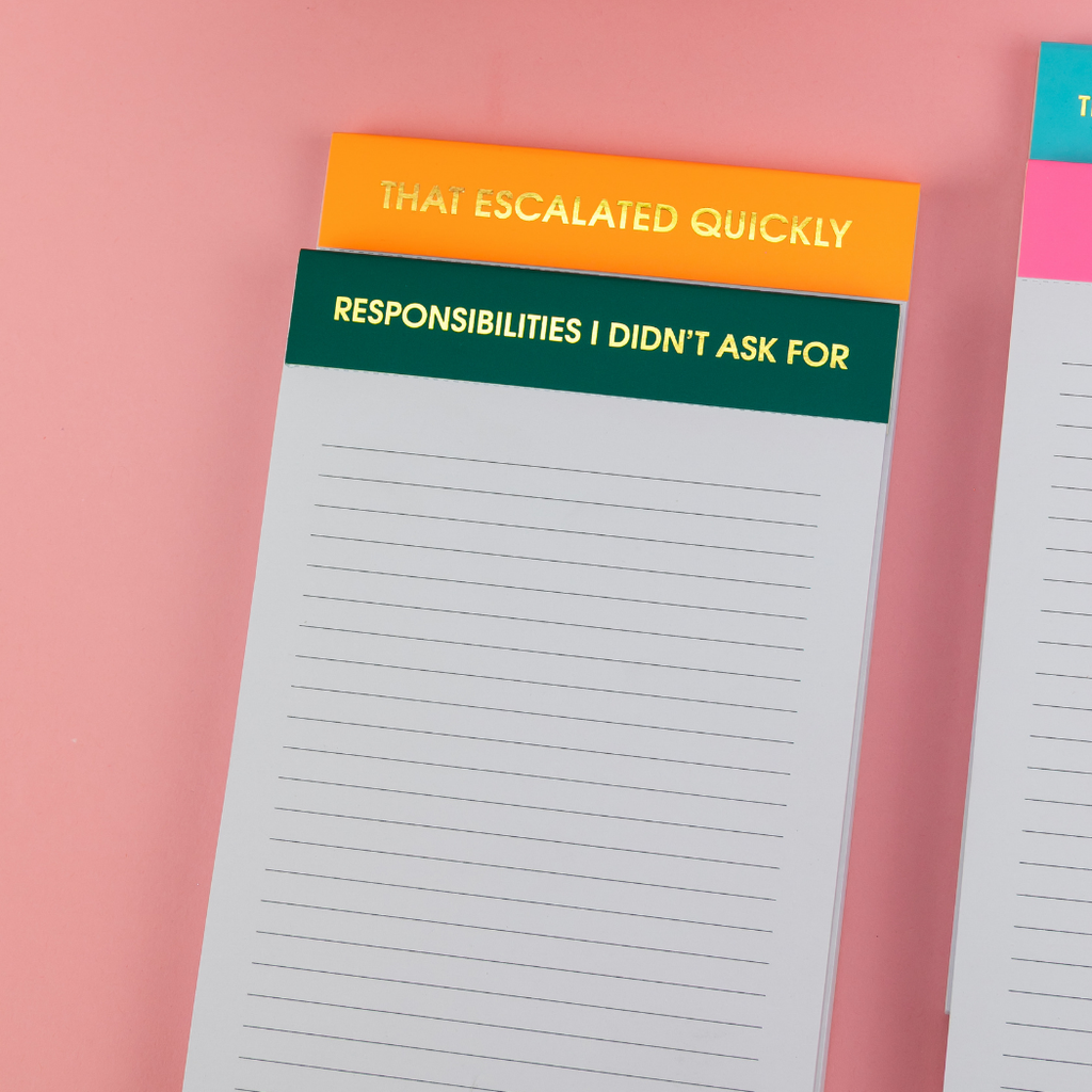 That Escalated Quickly - Lined Notepad - Neon Orange