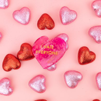 I Hate Everyone - Heart - Acetate Hair Claw Clip