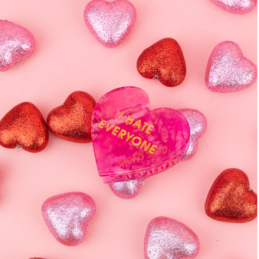 I Hate Everyone - Heart - Acetate Hair Claw Clip