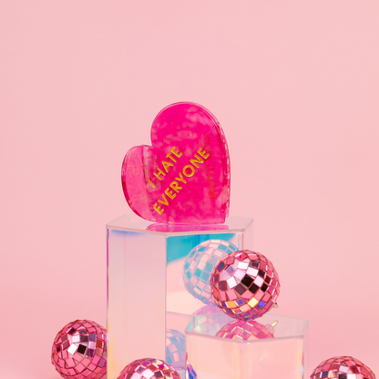 I Hate Everyone - Heart - Acetate Hair Claw Clip