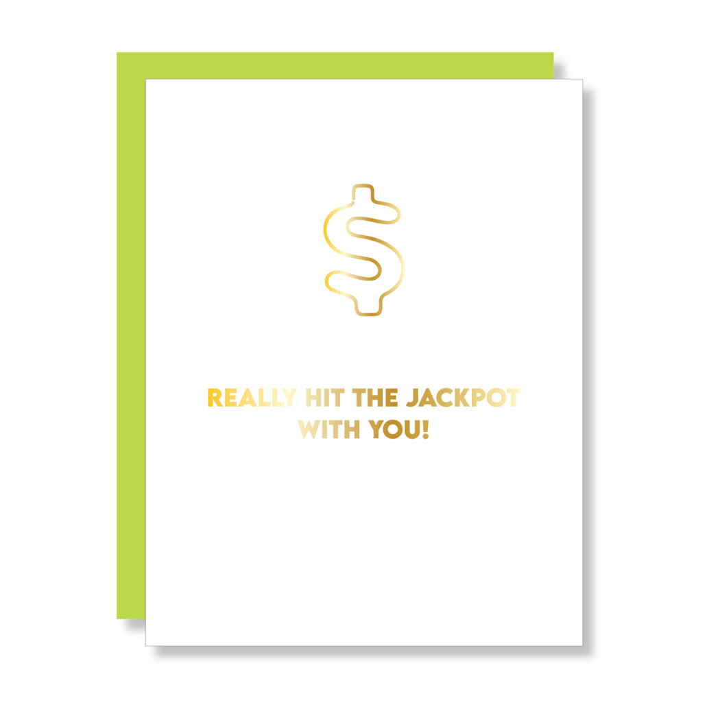 Really Hit The Jackpot With You - $ Sign Paperclip Card